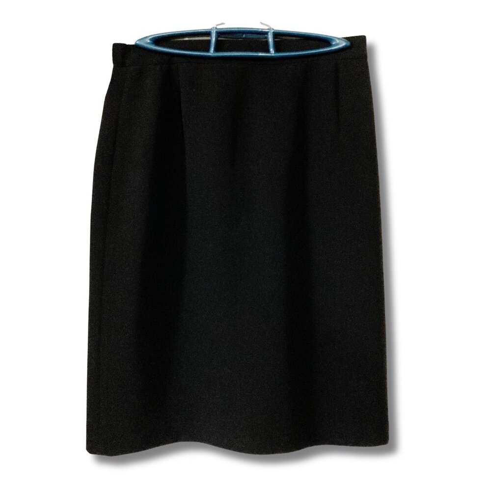INGENUITY Vintage black A-line skirt corporate officewear stretchy waist SMALL